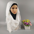 fashion factory Muslim hijab shawls scarf head wholesale plain muslim women maxi thick bubble chiffon Lace hijab